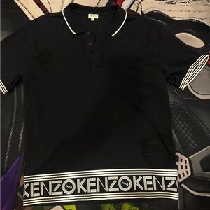 Kenzo Black Polo with White Trim
